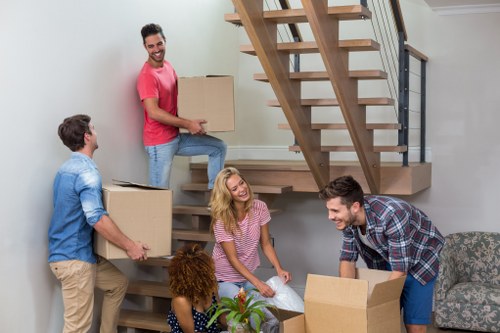 House move preparation with packed boxes in a Hayes home