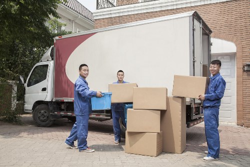 Removal team loading a van for a house move in Hayes