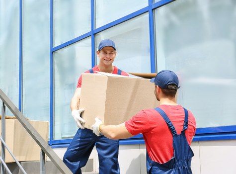 Removal team helping with a house move in Hayes