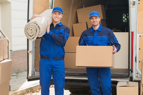 Van loaded with household items for a Hayes relocation