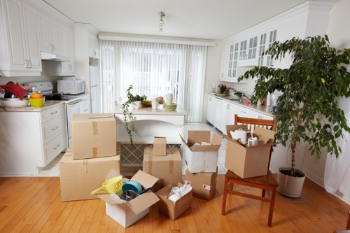 Commercial moving team planning an office relocation in Hayes