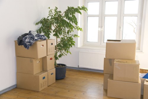 Residential moving day in a Hayes street with local access challenges