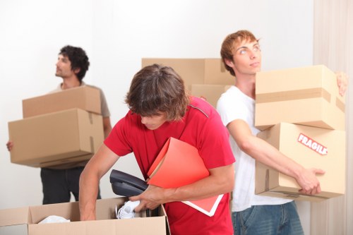 Packing and loading items for a moving truck in Hayes
