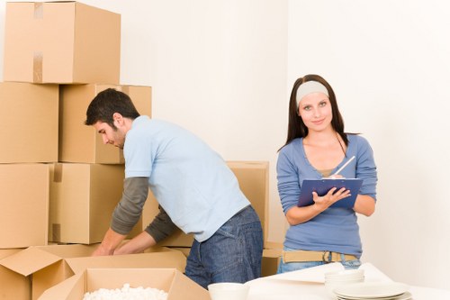 Unpacking service setting up boxes in a new Hayes property