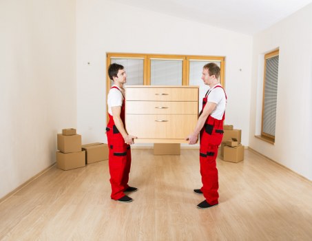 Removal team managing loading and unloading in Hayes